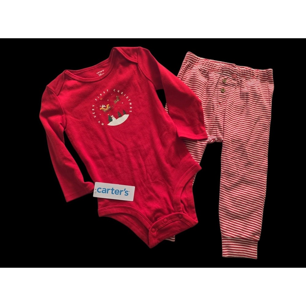 New Carter's Christmas‎ Santa 18 M Outfit